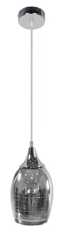 Lampa wisząca Marina szklana pojedyncza chrom do salonu 1xE27 regulowana