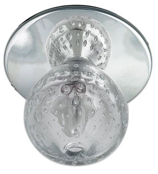 Oprawa stropowa okrągła chrom szklana kula G4 do przedpokoju