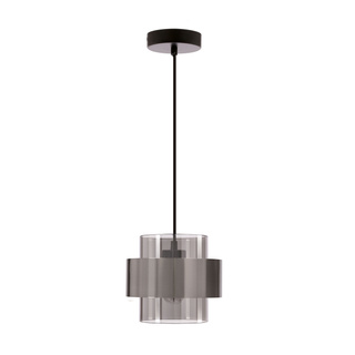 Lampa wisząca Spiega szklany klosz dymiony pojedyncza do salonu E27