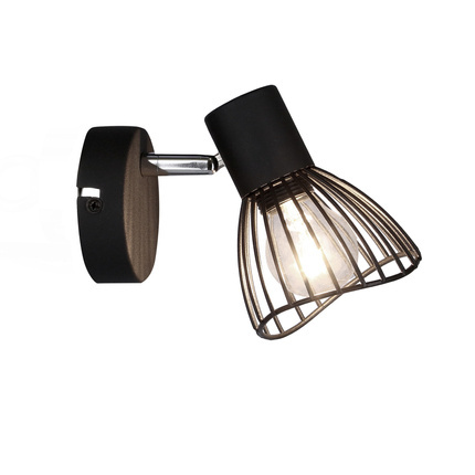 Lampa ścienna kinkiet 1X40W E14 czarny FLY 91-61881