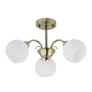 Lampa sufitowa Nestor ze szklanymi kloszami 3-punktowa do salonu