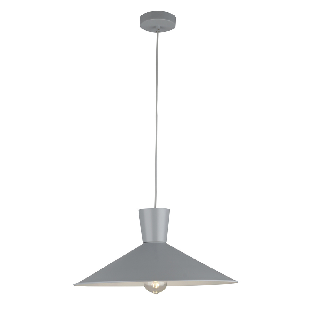 Lampa wisząca Elista szara metalowa do salonu pojedyncza E27 regulowana