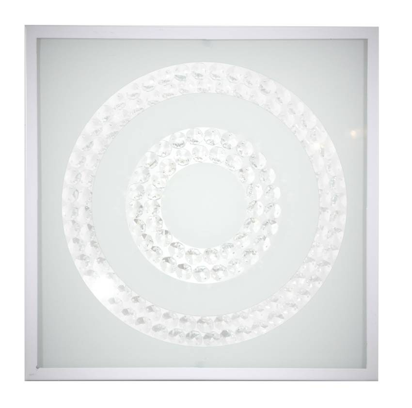 Plafon LED Lux kwadratowy 29 cm 16W 4000K biały podwójny ring