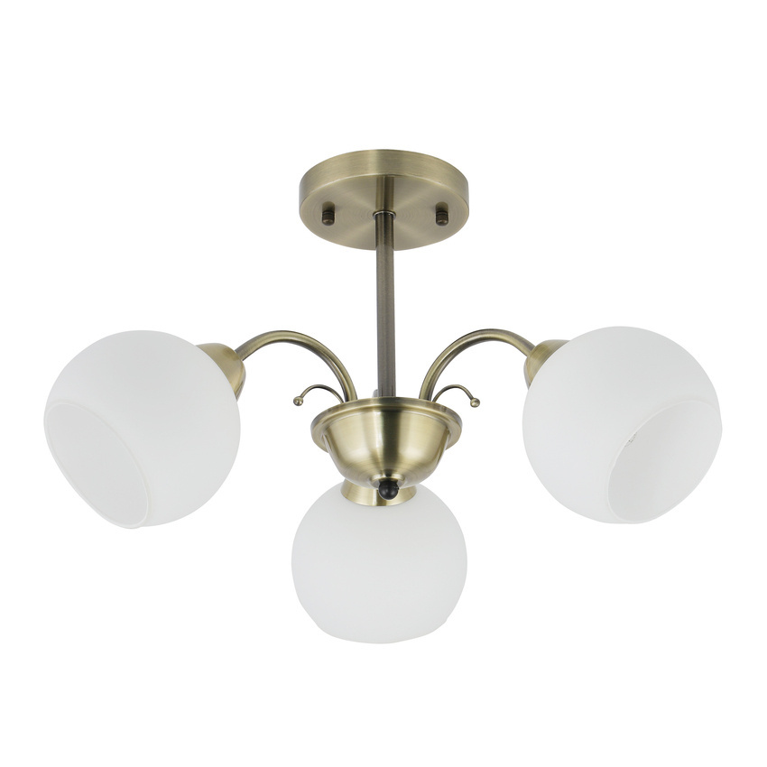 Lampa sufitowa Nestor ze szklanymi kloszami 3-punktowa do salonu