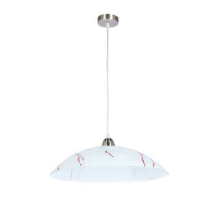Lampa wisząca Braga szklana biała do jadalni nad stół 1xE27 Candellux