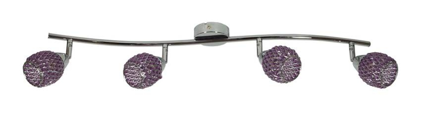 LAMPA ŚCIENNA CANDELLUX CLEAR 94-06929 LISTWA G9 FIOLET