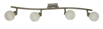 Lampa ścienna listwa 4X40W G9 satyna/chrom ALABASTER 94-07162