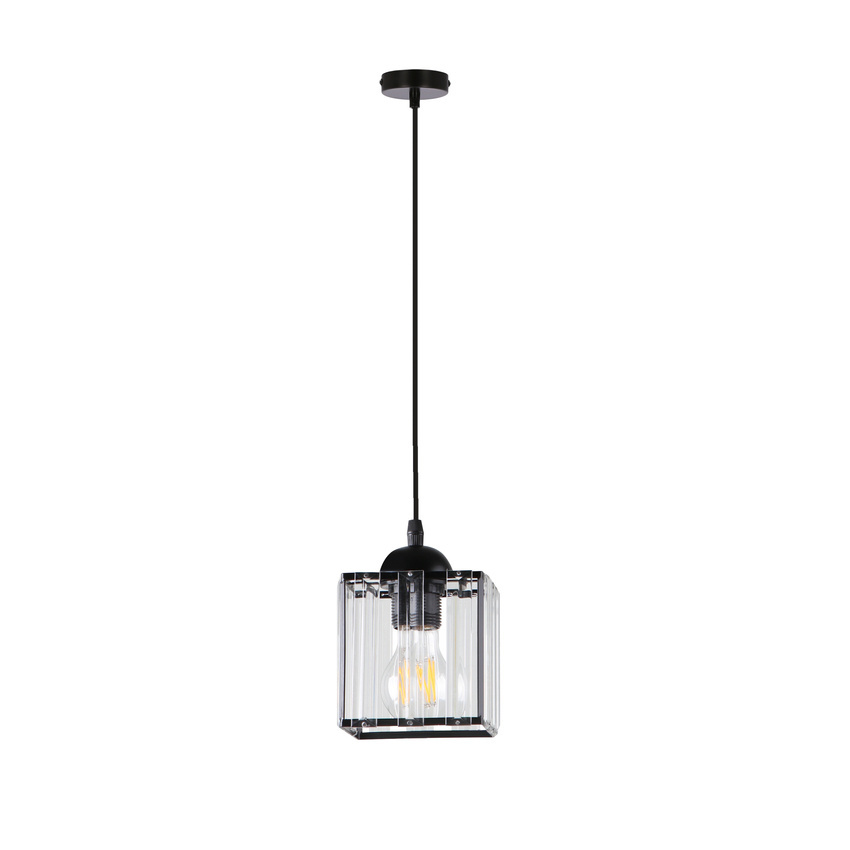 Lampa wisząca Glassia pojedyncza z akrylowym kloszem do salonu E27 1x40W
