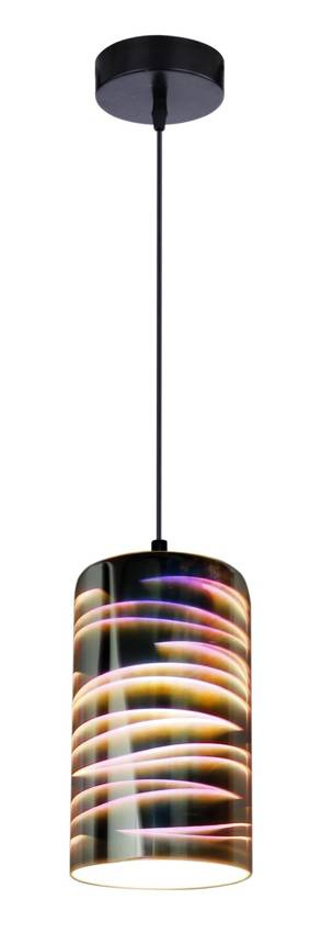Lampa wisząca Galactic szklana tuba nowoczesna do salonu 1xE27 metal szkło