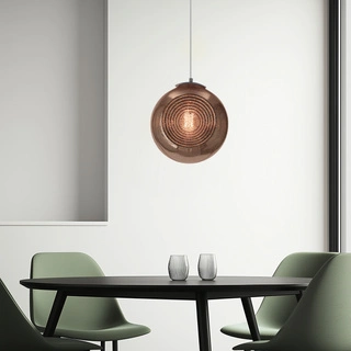 Lampa wisząca Club szklana kula do salonu 1-punktowa E27 nowoczesna