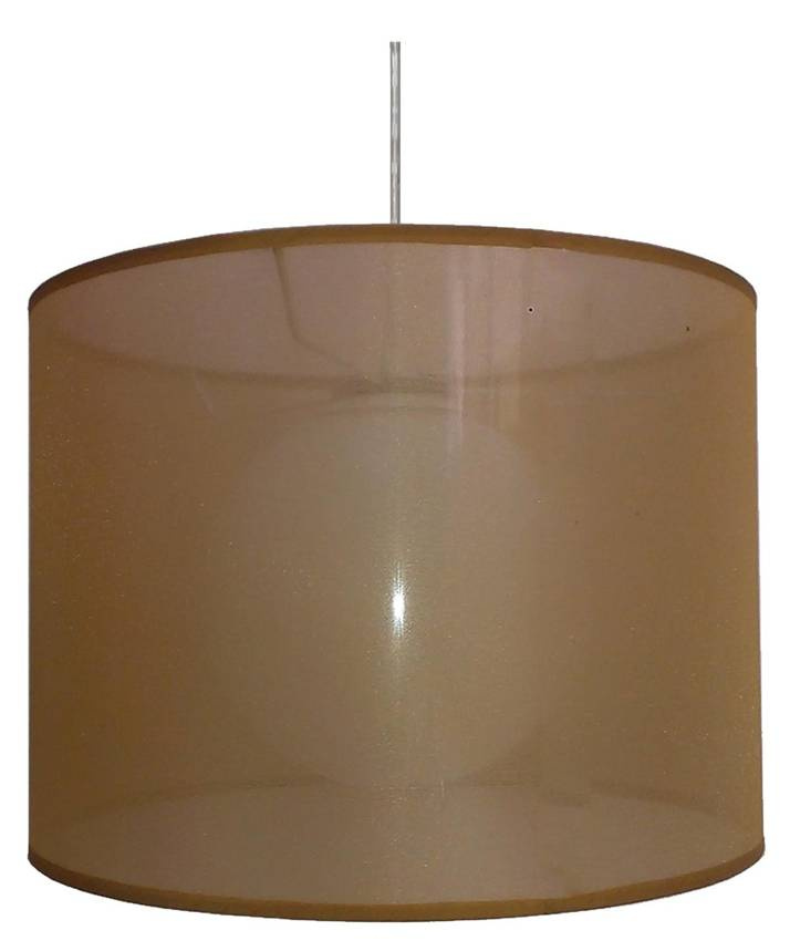 Lampa wisząca z abażurem Chicago złota do salonu nowoczesna E27