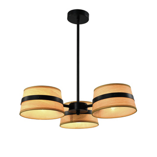 Lampa wisząca Demy potrójna z abażurami żółtymi do salonu E14 3x40W