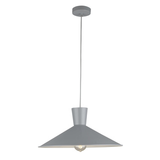 Lampa wisząca Elista szara metalowa do salonu pojedyncza E27 regulowana