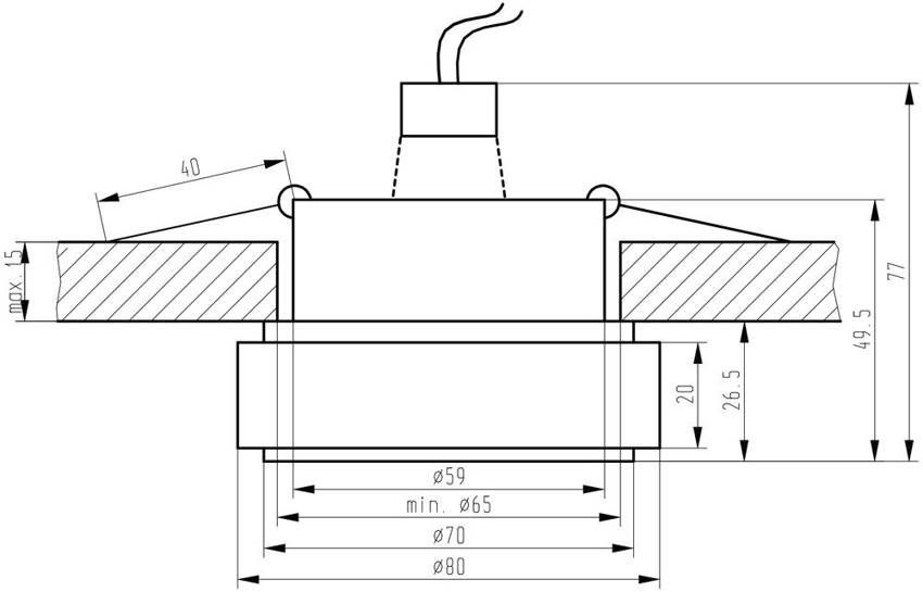 Oprawa stropowa Candellux SK-81 detal