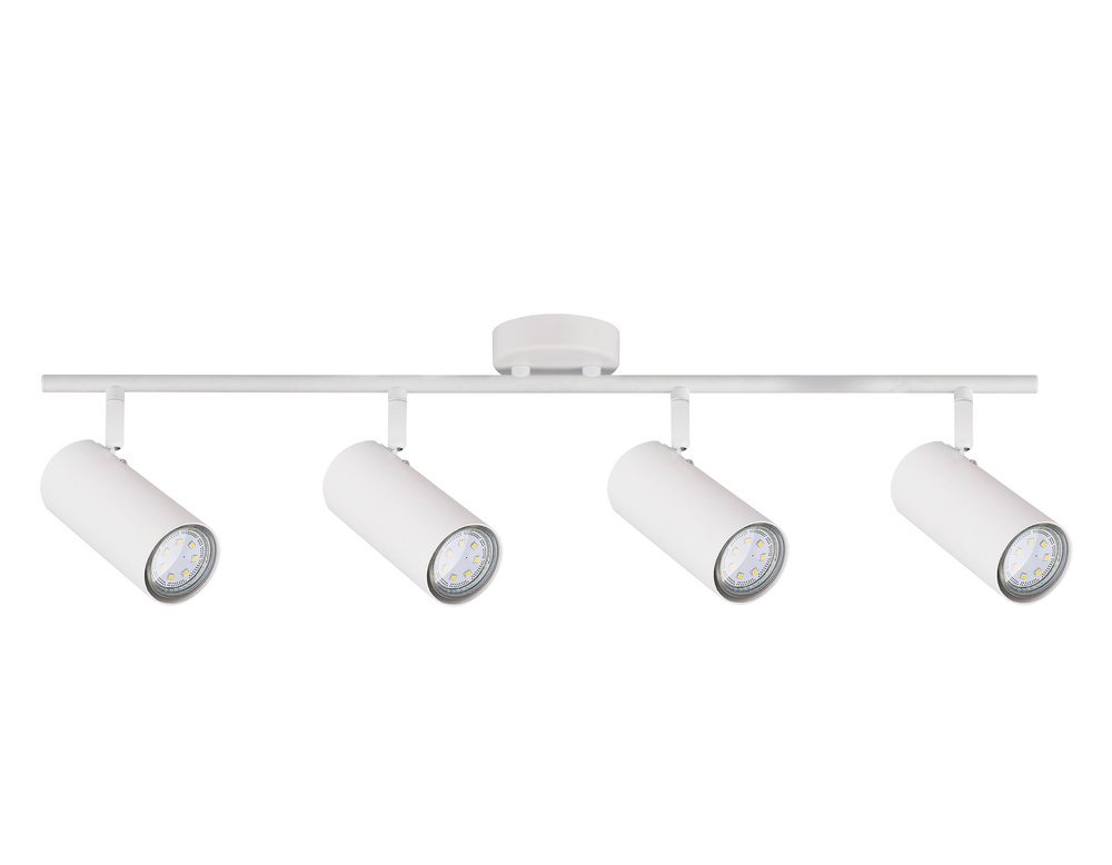 Lampa sufitowa Colly biała listwa spot regulowana 4-punktowa do kuchni