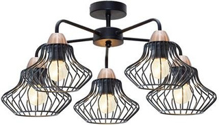 Lampa sufitowa Candellux z abażurami 5-punktowa metalowa