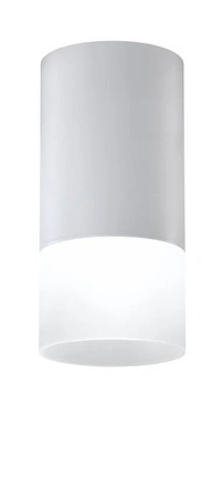 Lampa sufitowa tuba szara z mrożonym szkłem GU10 natynkowa