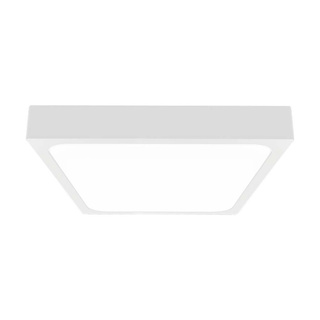 18W Plafon LED z mikrofalowym czujnikiem ruchu / Średnica: 225mm / Barwa:4000K / Klosz: Kwadratowy mleczny biała ramka / IP44