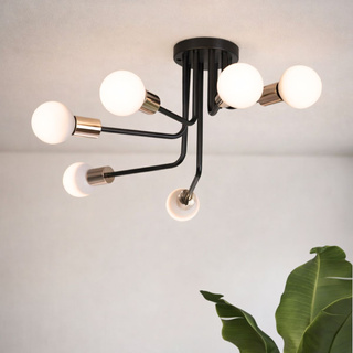 Lampa sufitowa Spill 6-punktowa do salonu