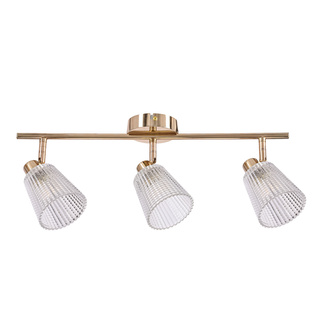 Lampa sufitowa Baron listwa ze szklanymi kloszami 3-punktowa do korytarza