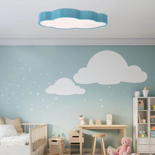 Plafon LED NUVOLA do pokoju dziecięcego niebieska chmurka 40 cm zmienna barwa 3000-6000K z pilotem