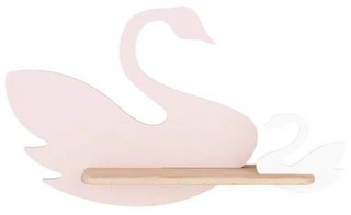 Kinkiet Swan do pokoju dziecięcego łabędź z półką LED zintegrowany 5W