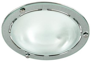 Lampa wpuszczana okrągła szkło chrom