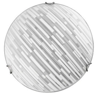 Plafon Marmo okrągły szklany 30 cm biało-szary E27 Candellux