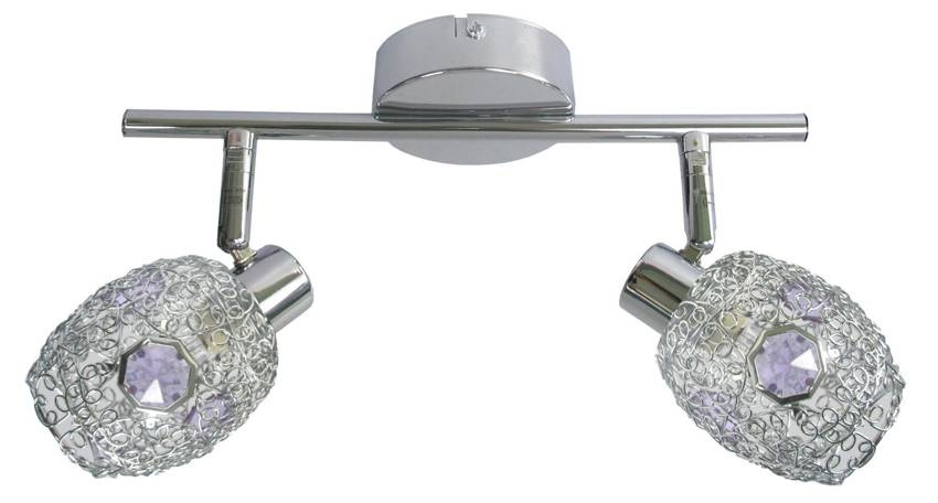Lampa sufitowa Candellux 92-56194 Golden listwa 2X40W G9 chrom fiolet
