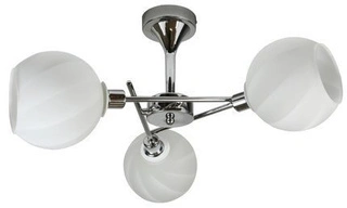 Lampa sufitowa Raul ze szklanymi kloszami 3-punktowa do salonu