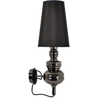 Kinkiet Decoria czarny metalowy z abażurem do salonu i przedpokoju E14