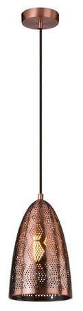Lampa wisząca Sfinks stożek metalowa ażurowa miedziana do salonu E27