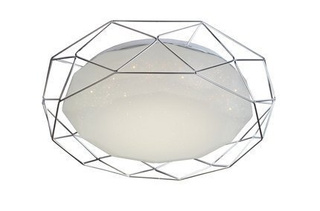 Plafon LED SVEN okrągły 43 cm chrom do salonu sypialni kuchni