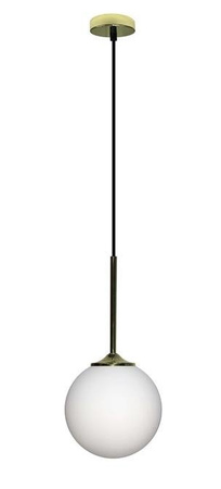 Lampa wisząca Glasgow szklana kula 15 cm złota do salonu E27 pojedyncza