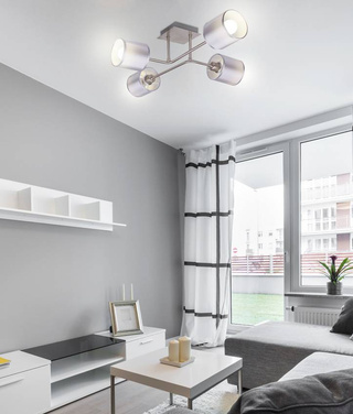Lampa sufitowa SAX z abażurami 4-punktowa do salonu
