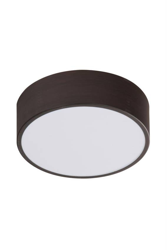 Plafon LED Zigo okrągły 25 cm 6500K brązowy do salonu i korytarza