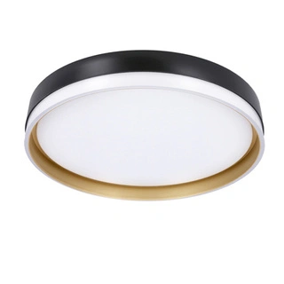 Plafon LED Manhattan okrągły 38 cm 4000K IP20 czarno-biało-złoty