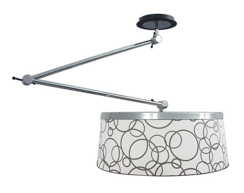 Lampa sufitowa Impresja z abażurami na wysięgniku 3-punktowa do salonu