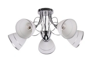 Lampa sufitowa Elotte ze szklanymi kloszami 5-punktowa do salonu