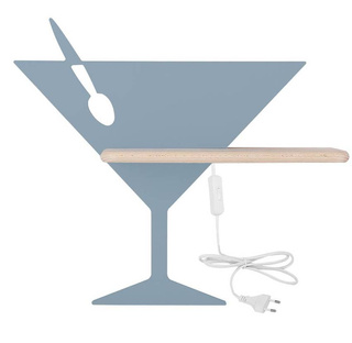 Kinkiet Piccolo niebieski LED z półką do pokoju dziecięcego z kablem