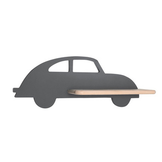 Kinkiet IQ Kids CAR dziecięcy z półką LED zintegrowany szary