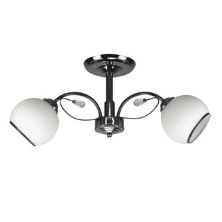 Lampa sufitowa Graphite ze szklanymi kloszami 2-punktowa do salonu