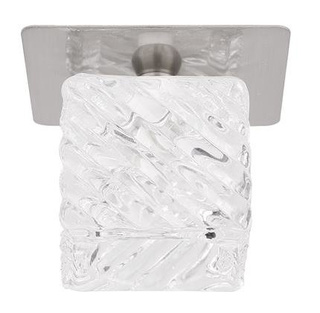 Oprawa stropowa kwadratowa szklana transparentna G4 do pokoju salonu