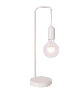 Lampka nocna Laren Ledea biała metalowa nowoczesna E27