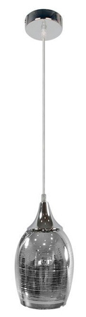 Lampa wisząca Marina szklana pojedyncza chrom do salonu 1xE27 regulowana