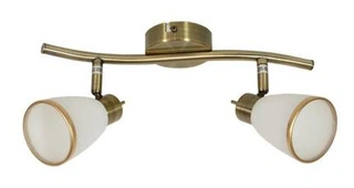 Lampa sufitowa Regent listwa ze szklanymi kloszami regulowana 2-punktowa