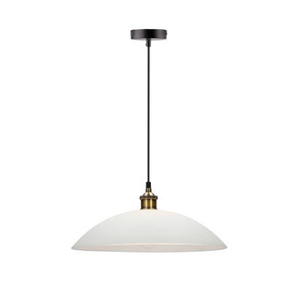 Lampa wisząca Dexter szklana do jadalni nad stół pojedyncza klosz biały E27
