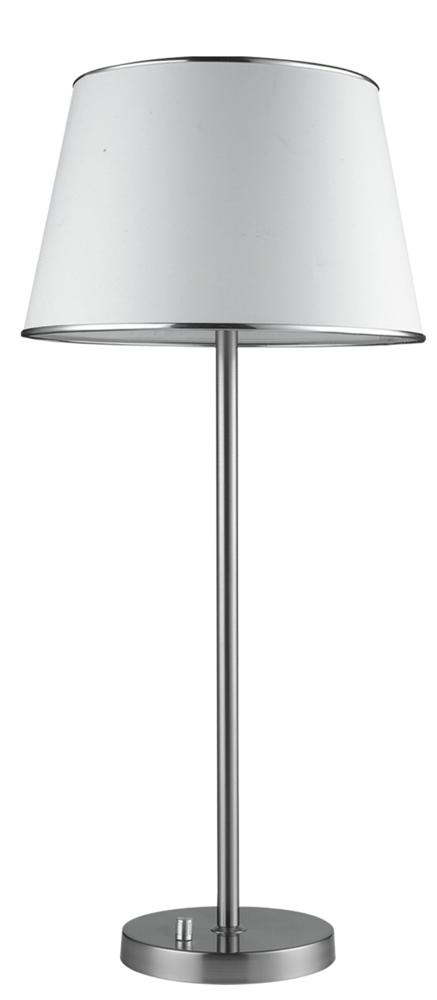 Lampka nocna Ibis srebrna z abażurem E14 40W klasyczna