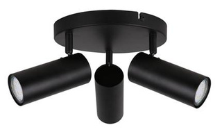 Lampa sufitowa Colly czarna spot regulowana 3-punktowa do salonu
