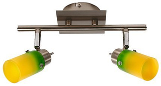 Lampa sufitowa Verdi listwa ze szklanymi kloszami regulowana 2-punktowa